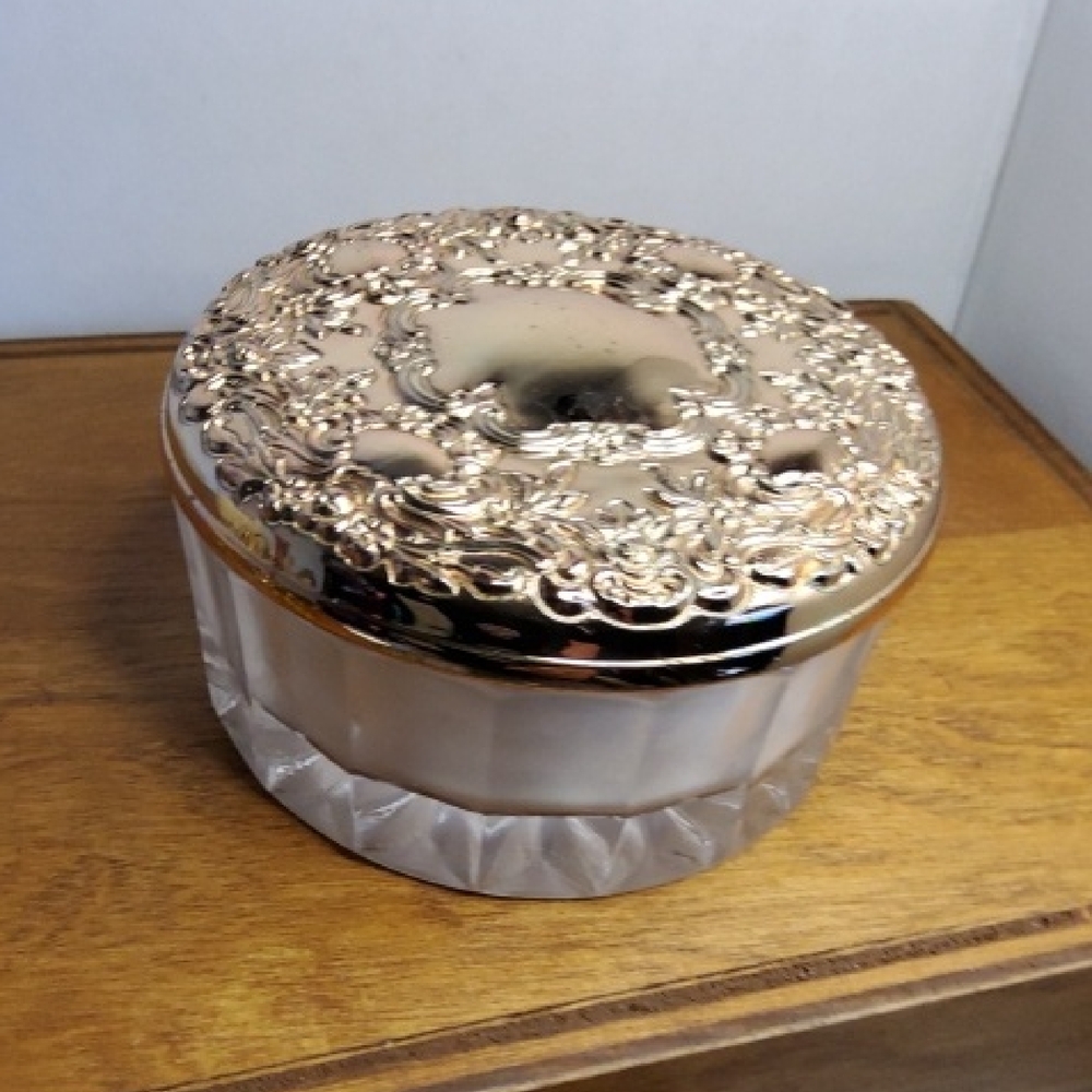 VintageTowel Rosegold Plated Vanity Jar. Japan